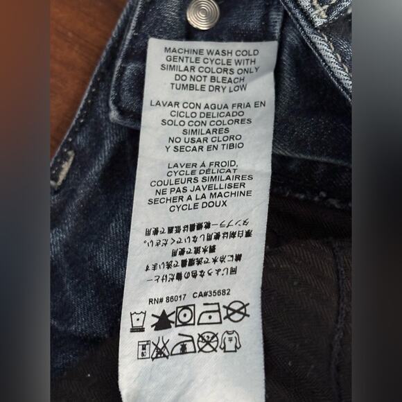 Bebe Made in USA Bootcut Flare Denim Jeans Y2K Dark Blue Size 26 - Picture 5 of 9